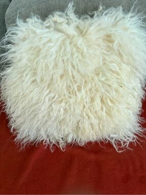 Mongolian Lamb Square Decorative Pillow